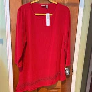 Chico's Vibrant Red Blouse